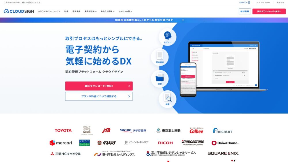 クラウドサイン　無料